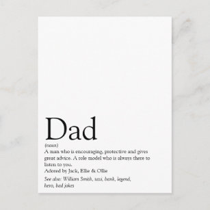 Der beste Vater der Welt, Papa, Definition des Vat Postkarte