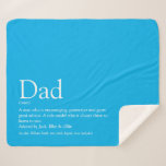 Der beste Vater der Welt Papa Pater definiert Sky  Sherpadecke<br><div class="desc">Personalise for your special dad, daddy, or father to create a unique gift for Father's day, birthdays, Christmas or day you want to show much means to you. Perfekt way to show him amazing he is every day. You can even customise the background to their favourite color. Designed by Thisisnotme...</div>