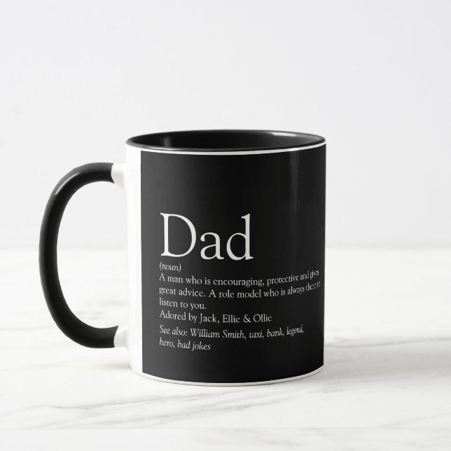 Der beste Vater der Welt Papa Pater Definition Bla Tasse (Links)