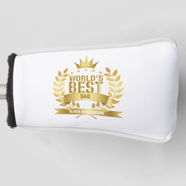 Der beste Vater der Welt - Pater Gold 5 Sterne Golf Headcover (Vorderseite)