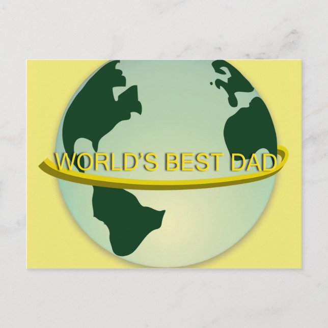 "Der beste Vater der Welt" Postkarte (Vorderseite)