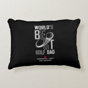 Der beste Vater der Welt   Schwarzer und weißer Va Dekokissen