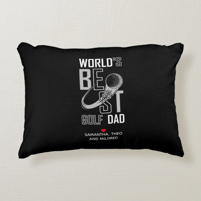 Der beste Vater der Welt | Schwarzer und weißer Va Dekokissen (Vorderseite)