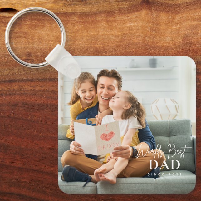 Der beste Vater der Welt seit 20XX Foto Schlüsselanhänger (Vorderseite)