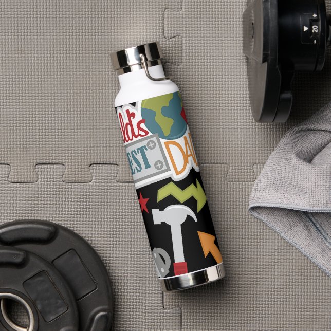 Der beste Vater der Welt Trinkflasche (Fitnessstudio)