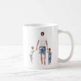 Der beste Vater der Welt und 2 Söhne Walking Water Kaffeetasse