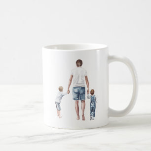 Der beste Vater der Welt und 2 Söhne Walking Water Kaffeetasse