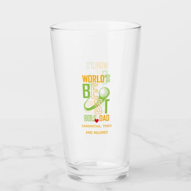 Der beste Vater der Welt | Vater Geschenke Glas (Vorderseite)