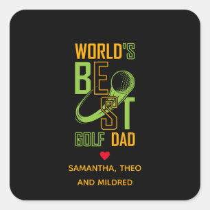 Der beste Vater der Welt Vater Geschenke Quadratischer Aufkleber