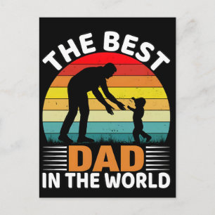 Der beste Vater der Welt Vatertag Feiertagspostkarte