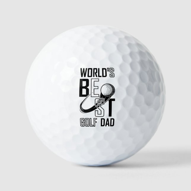Der beste Vater der Welt | Weißer Vater Geschenke Golfball (Vorderseite)