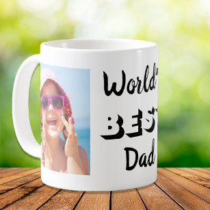 Der beste Vater der Welt - zwei Fotos Personalisie Kaffeetasse