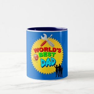 DER BESTE VATER DER WELT ZWEIFARBIGE TASSE