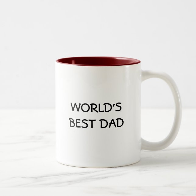 DER BESTE VATER DER WELT ZWEIFARBIGE TASSE (Rechts)