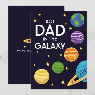 Der beste Vater der Weltraumplaneten des Galaxy-Va Feiertagskarte
