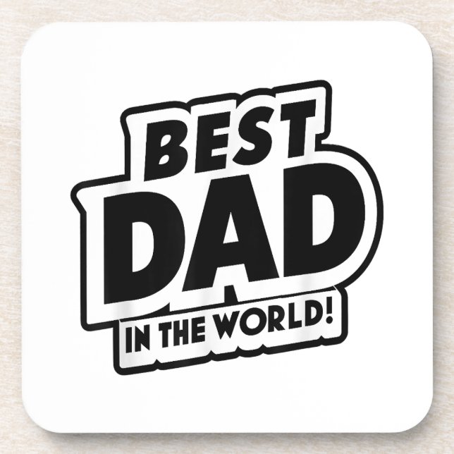 Der beste Vater des Vaters in der Welt Getränkeuntersetzer (Vorderseite)