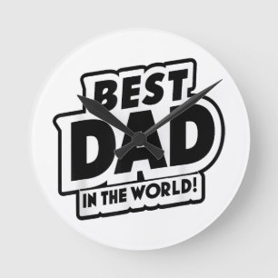 Der beste Vater des Vaters in der Welt Runde Wanduhr