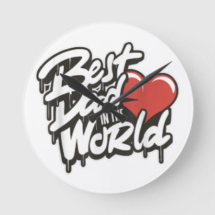 Der beste Vater des Vaters in der Welt Runde Wanduhr