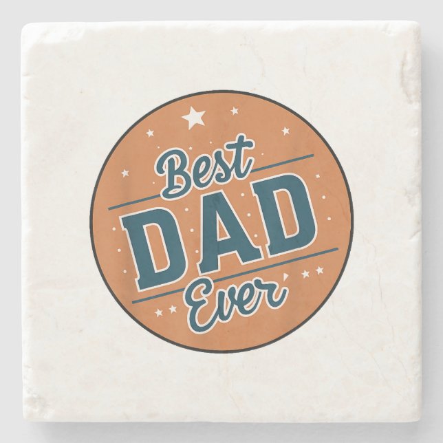 Der beste Vater des Vaters in der Welt Steinuntersetzer (Vorderseite)