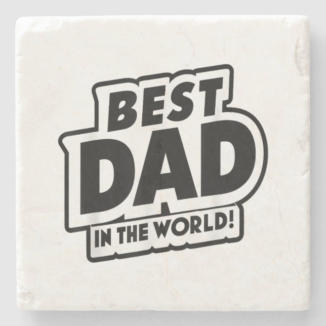 Der beste Vater des Vaters in der Welt Steinuntersetzer (Vorderseite)