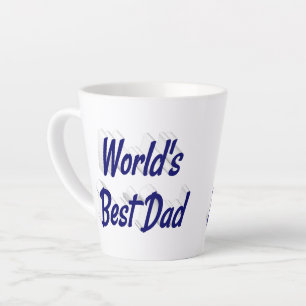 Der beste Vater dunkelblau 3D-Text-Tag der Geburts Milchtasse