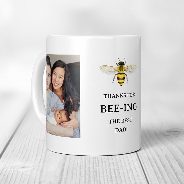 Der beste Vater | Einfache Niedliche Bienen und Fo Kaffeetasse (Von Creator hochgeladen)