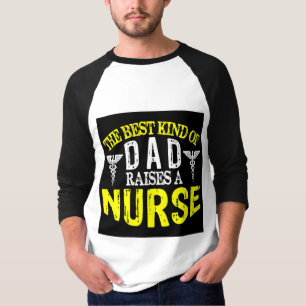Der beste Vater erzieht eine Krankenschwester Typo T-Shirt