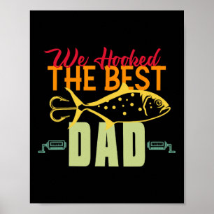 Der beste Vater Fischen Vintagen Köder Vater Da Poster