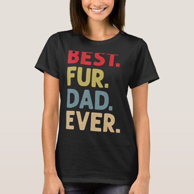 Der beste Vater für Männer Katze Papa oder Hundebü T-Shirt (Vorderseite)
