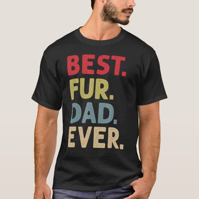 Der beste Vater für Männer Katze Papa oder Hundebü T-Shirt (Vorderseite)