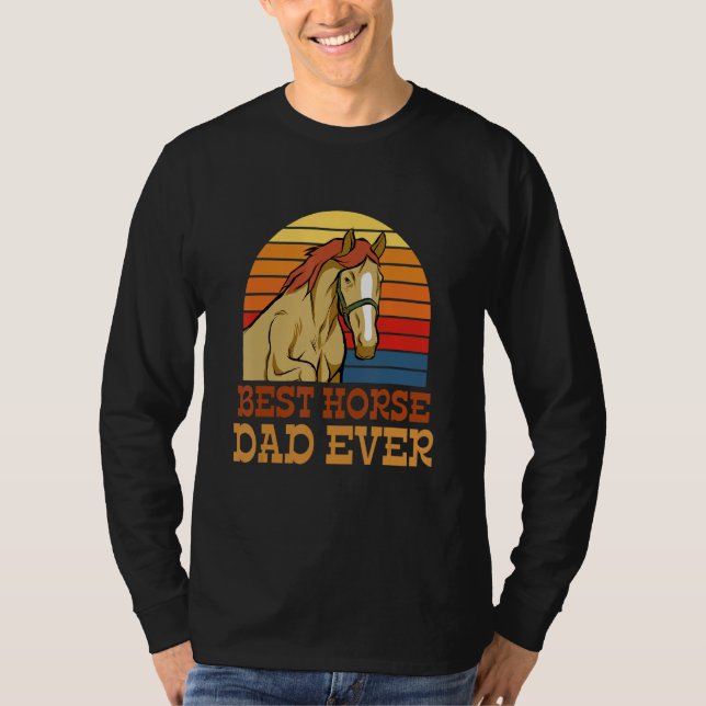 Der beste Vater für Pferde Funny Horse Kostüme Des T-Shirt (Vorderseite)