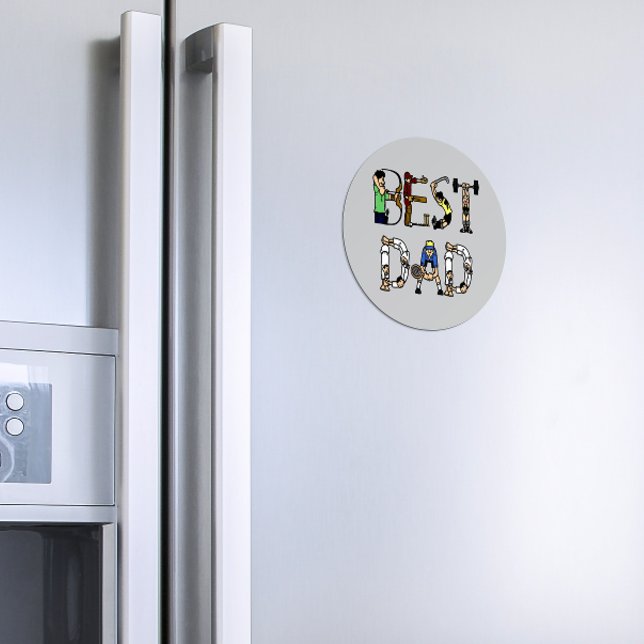 Der beste Vater für Sportfans Magnet (Von Creator hochgeladen)