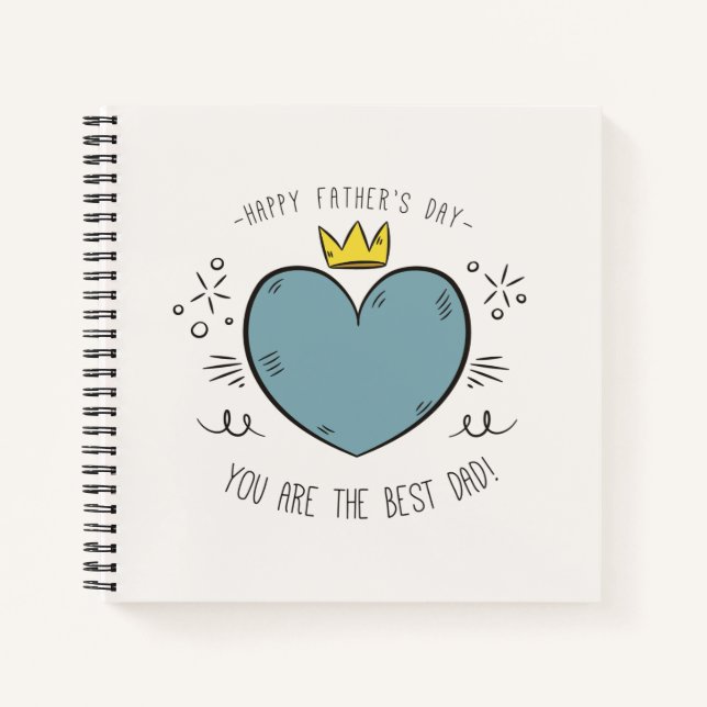 Der beste Vater Glücklicher Vater Tag | Notebook Notizbuch (Vorderseite)