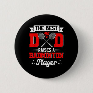 Der beste Vater hebt Badminton Player Vathers Day Button