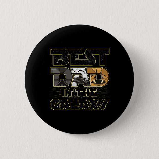 Der beste Vater im Galaxy Vathers Day Space Boys M Button (Vorderseite)