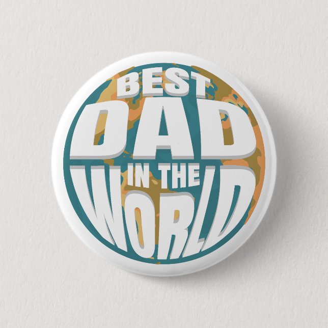 Der beste Vater im Retro Earth Button (Vorderseite)