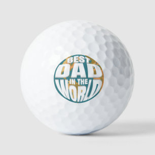 Der beste Vater im Retro Earth Golfball