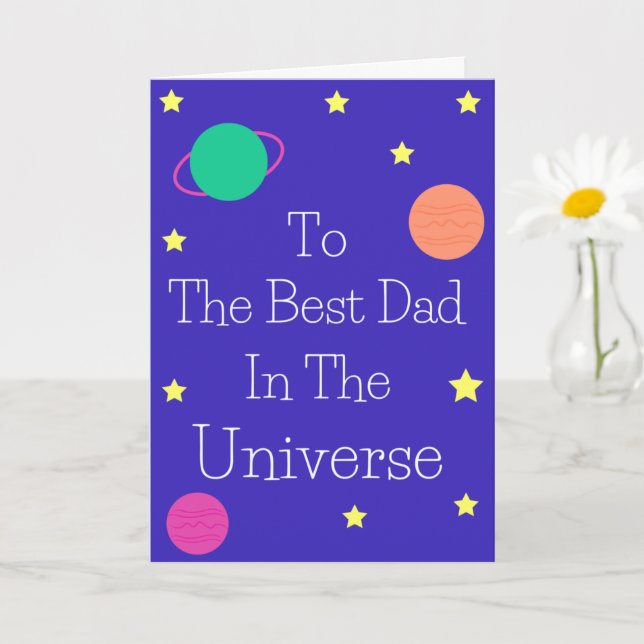 Der beste Vater im Universum Karte (Kleine Pflanze)