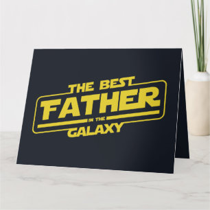 Der beste Vater in der Galaxy Väter Tag Geschenk Karte