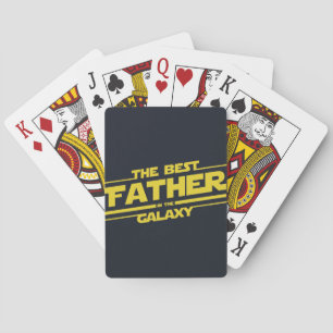 Der beste Vater in der Galaxy Väter Tag Geschenk Spielkarten
