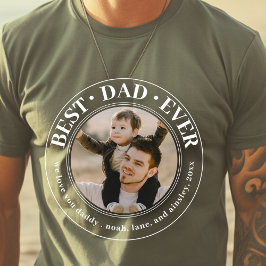 Der beste Vater je Custom Foto Classic Vatertag T-Shirt