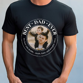 Der beste Vater je Custom Foto Classic Vatertag T-Shirt