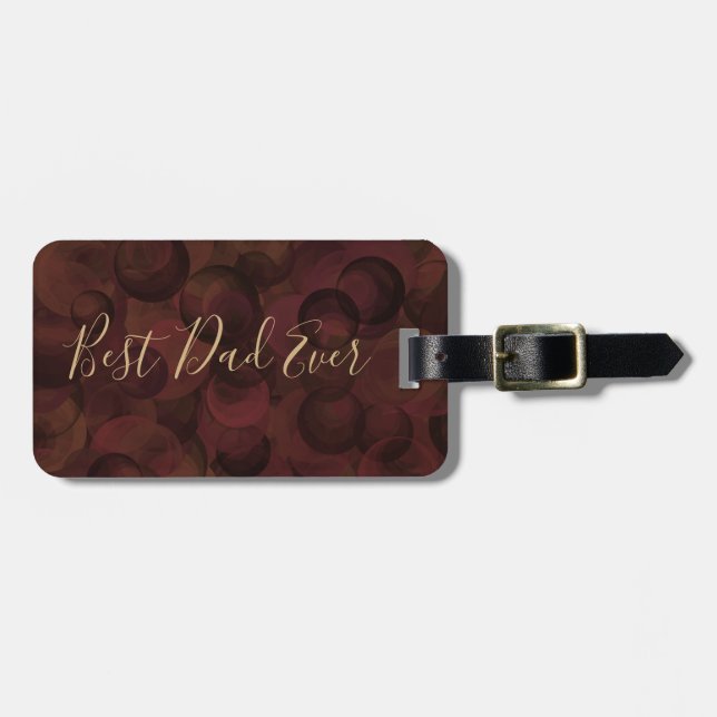 Der beste Vater je Kaffee Brown Einzigartigkeit Va Gepäckanhänger (Vorderseite horizontal)