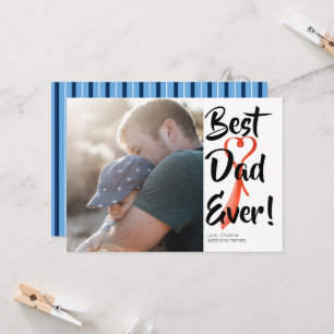 Der beste Vater je nach Foto Vatertag Karte