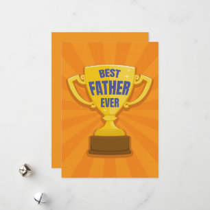 Der beste Vater je Retro Trophy Cup für Vater, Dad Feiertagskarte