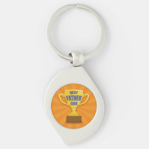 Der beste Vater je Retro Trophy Cup für Vater, Dad Schlüsselanhänger