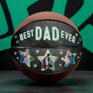 Der beste Vater je Sport Edgy Foto Star Vatertag Basketball