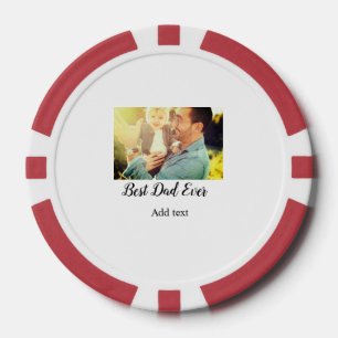 Der beste Vater je Vater Tag Sohn Tochter Papa Pap Pokerchips