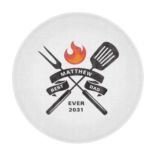 Der beste Vater je Vatertag Individuelle Name Schneidebrett (Vorderseite)