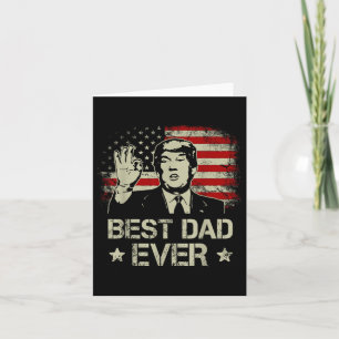 Der beste Vater je Vatertag US-amerikanische Flagg Karte